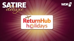 Werbeschild mit der Aufschrift: Return Hub Holidays