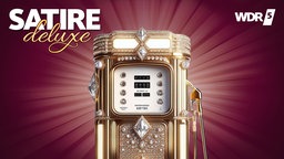 Bildmontage: Eine mit Diamanten besetzte Zapfsäule aus purem Gold, Bild: WDR - unter Mithilfe von K.I. erstellt