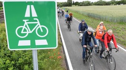Radfahrer auf dem Radschnellweg