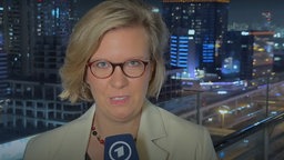 Anna Osius in Dubai, tagesschau 08.03.2026