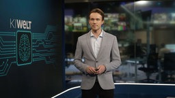  KI-generierter Moderator der neuen Sendung  "KI-Welt“, 30.07.2025. 