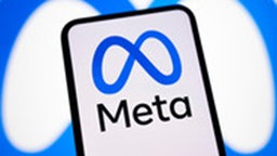 Meta-Logo erscheint auf einem Smartphone-Bildschirm.