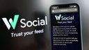 Startseite von W Social, neue europäischen Social-Media-Plattform, 15. Juni 2026.