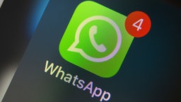 Nahaufnahme der WhatsApp-App. 