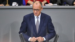 Bundeskanzler Friedrich Merz hält eine Ansprache im Bundestag am 16.10.25