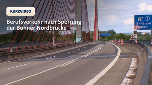WDR-Reporter Christian Schmitz vor Ort zur Sperrung der Nordbrücke in Bonn