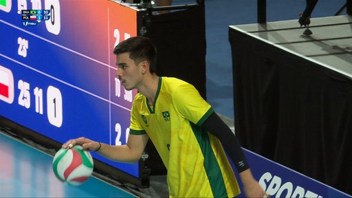 Die brasilianischen Volleyballer im Finale der World University Games