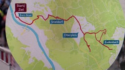 Karte der Route des Triathlons