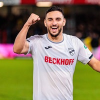Jubel bei Oualid Mhamdi vom Drittligisten SC Verl (Archivbild).