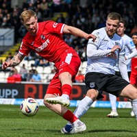 Jonas Arweiler (l.) vom SC Verl im Duell mit Niko Vukancic vom SC Verl.
