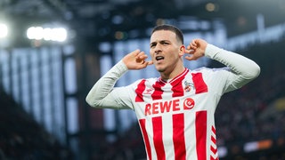 Kölns Said El-Mala  bejubelt seinen Treffer