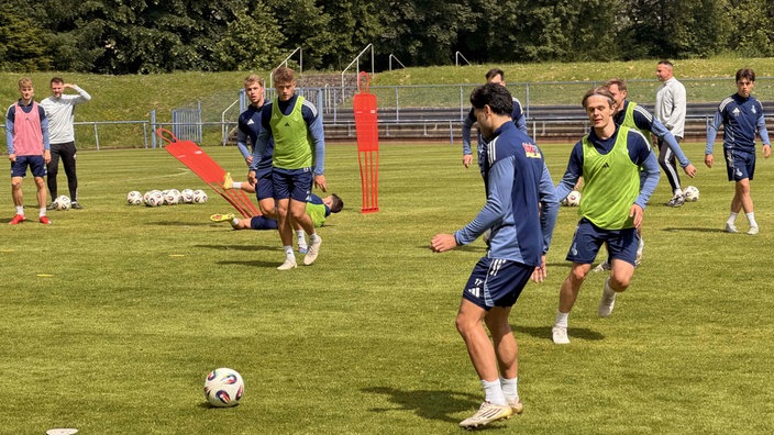 MSV Spieler trainieren 
