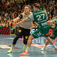 Nico Schoettle vom Bergischen HC bei einer Offensivaktion