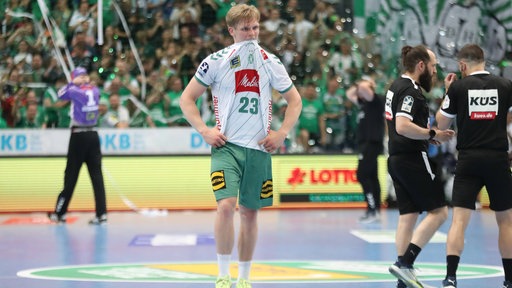 Mindens Niclas Benedict guckt enttäuscht