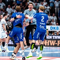 Jubel bei den Spielern des TBV Lemgo Lippe