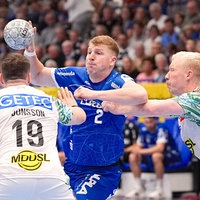 Lukas Hutecek im Zweikampf gegen Elvar Oernund Magnus Saugstrup