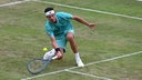 Tennisprofi Daniel Altmaier beim ATP-Turnier in Halle im Viertelfinale gegen Daniil Medwedew.