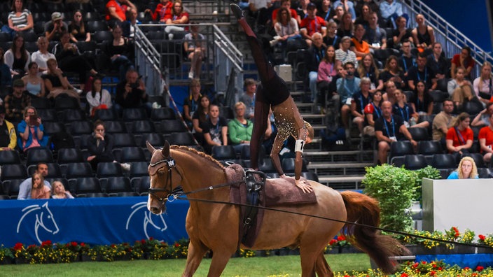 Katherin Meyerauf Capitain Claus Old beim CHIO in Aachen 