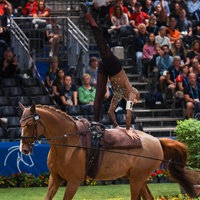 Katherin Meyerauf Capitain Claus Old beim CHIO in Aachen 