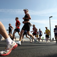 Läufer beim Düsseldorfer Marathon