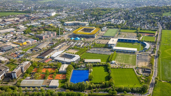 Der Sportpark Soers aus der Luft