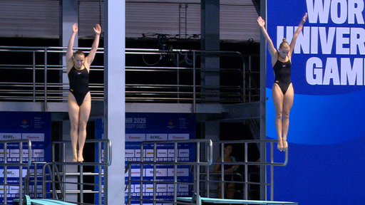 Die Wasserspringerinnen Lena Hentschel und Jette Müller bei den World University Games