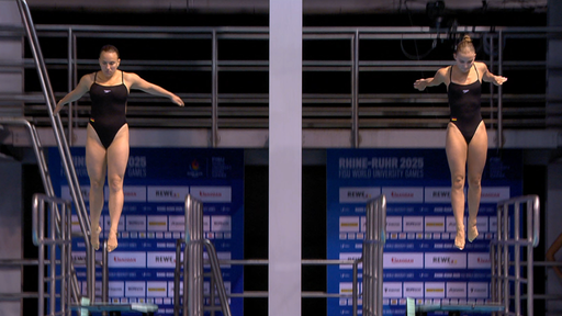 Die Wasserspringerinnen Lena Hentschel und Jette Müller bei den World University Games