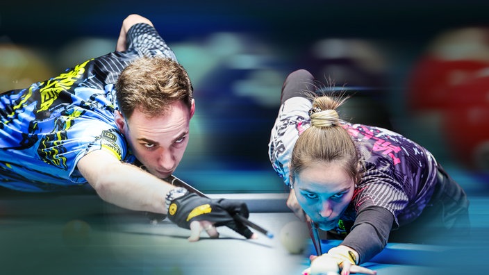 Die Poolbillardspieler Pia und Joshua Filler