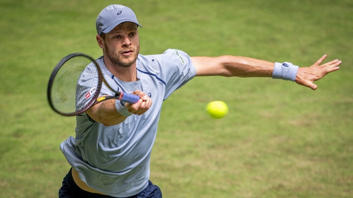 Tennisprofi Yannick Hanfmann beim ATP-Turnier in Halle/Westfalen