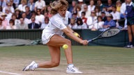 Steffi Graf im Wimbledon-Finale 1988 in Aktion