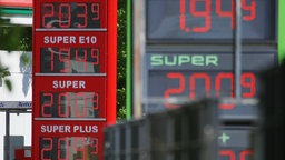 Preistafel an einer Tankstelle