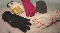Fünf unterschiedliche Handschuhe für den Winter