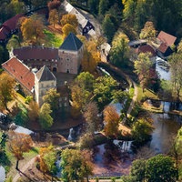Schloss Rheda mit dem Schlosspark Rheda am Roter Pfuhl an der Ems in Rheda-Wiedenbrück.