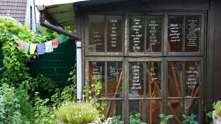 gartenhütte in Jenny Slupkowskis Garten. 