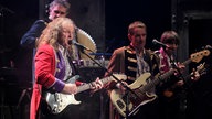 Gruppe "Köbes Underground" mit Bandleader Ecki Pieper (l) auf der Bühne