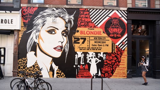 Blondie Wandgemälde in New York auf der Bleecker Street