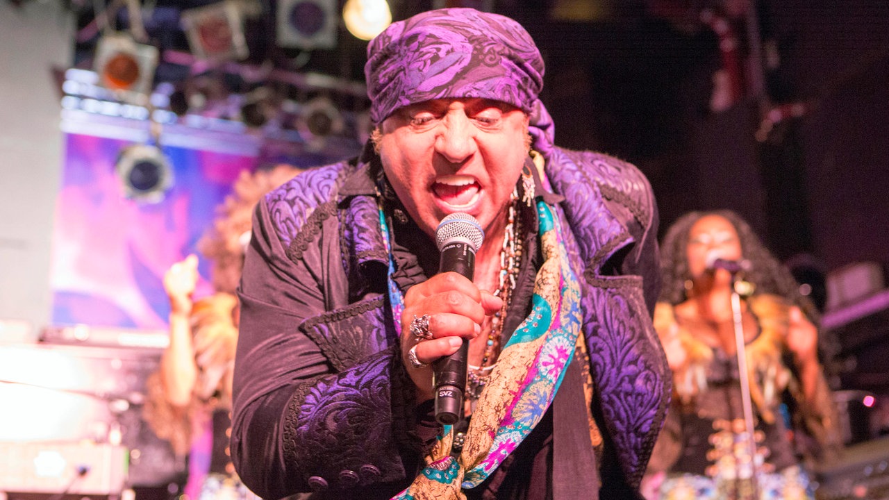 Steven Van Zandt bei einem Auftritt in Hamburg 2018 am Mikrofon