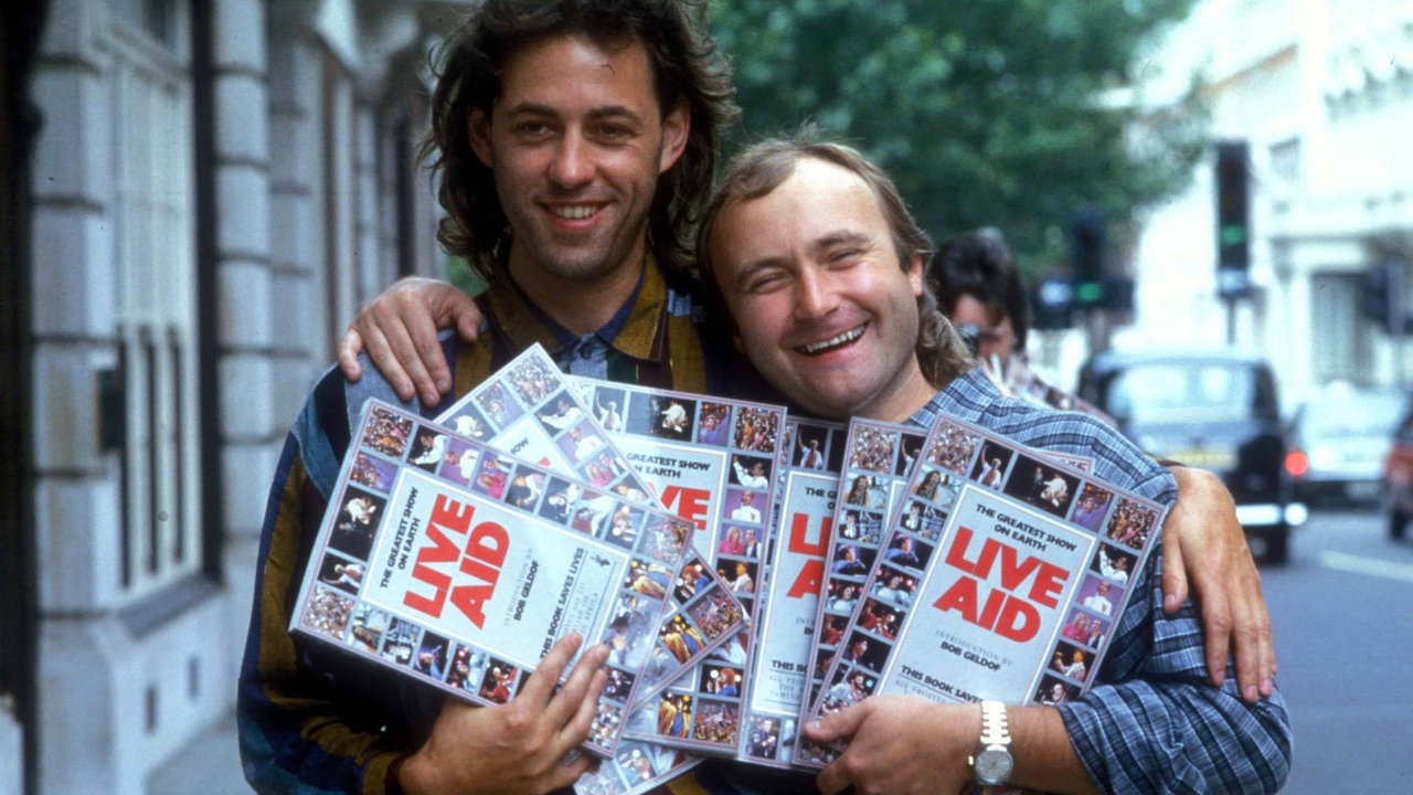 Phil Collins und Bob Geldof