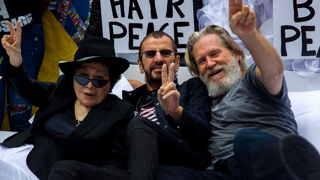 Ringo Starr, Yoko Ono und Jeff Bridges