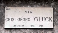 Straßenschild: Via Cristoforo Gluck
