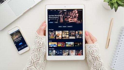 Tablet mit ARD Mediathek