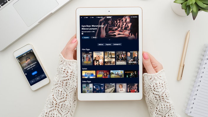 Tablet mit ARD Mediathek