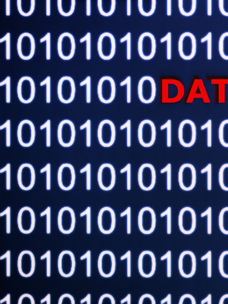 Bildschirmabbildung mit Zahlenketten und dem Schriftzug Datenschutz
