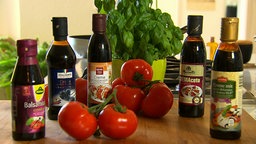 Das Bild zeigt die getesteten Balsamico-Cremes