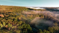 Luftaufnahme des Waldnationalparks Morvan