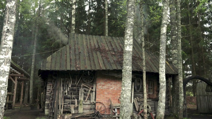 Saunahütte im Wald