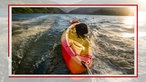 Ein Kanu auf dem Fluss Paiva