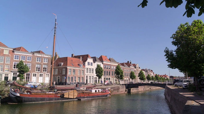 Patrizierhäuser an einer Gracht in Middelburg