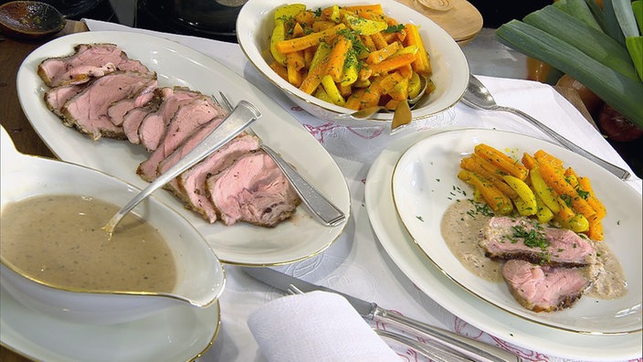 Familienrezepte aus NRW - Rindfleisch, in saurer Milch geschmort, mit glasierten Möhren 