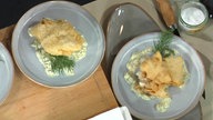 Backfisch vom Kabeljau in klassischem Bierteig mit leichter Remoulade